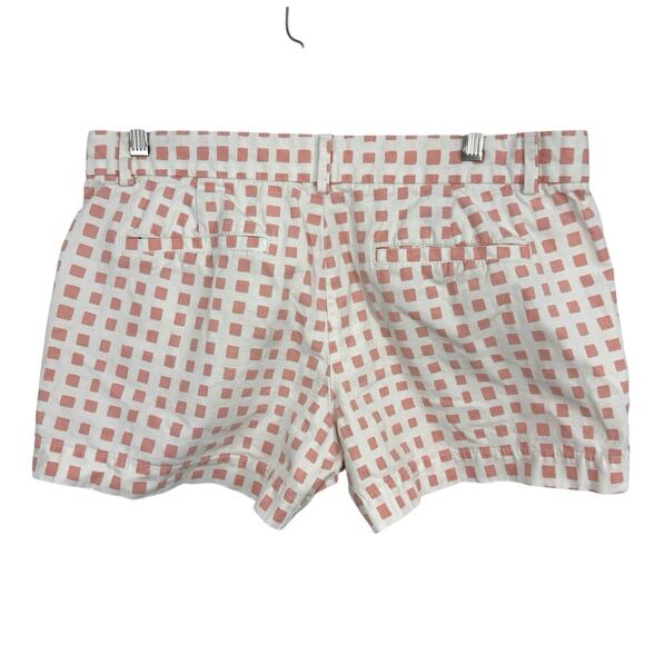 Gap Chino Shorts Women Size 8 Sunkissed Squares Cotton 3.5" Inseam - Picture 2 of 7